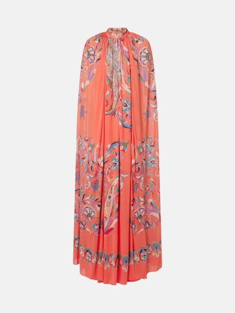 Etro Paisley caped gown