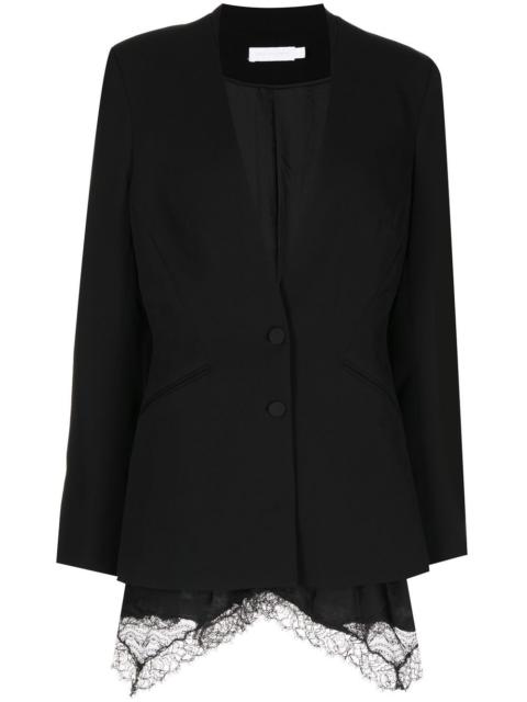 SIMKHAI collarless single-breasted jacket