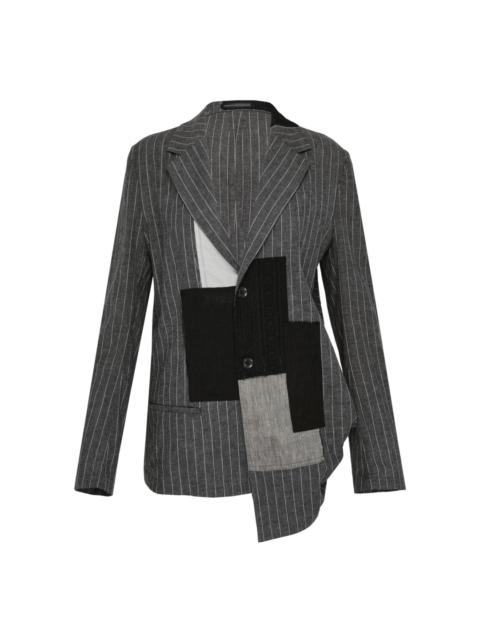 Y's Asymmetric Patchwork Blazer