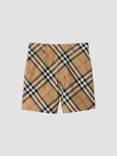 Burberry Boy's Little Boy's & Boy's Check Cotton Shorts - Sand Check