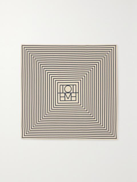 TOTEME Striped Silk Crepe De Chine Scarf