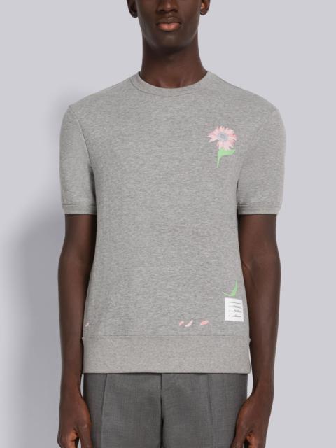 Thom Browne COTTON MILANO PRINTED PETAL SHORT SLEEVE SWEATSHIRT