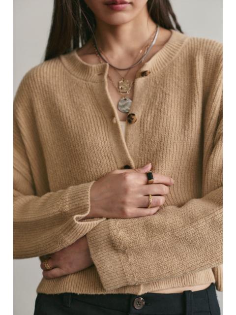 FREE PEOPLE Ottilie SoftSpun Ribbed Knit Cardi