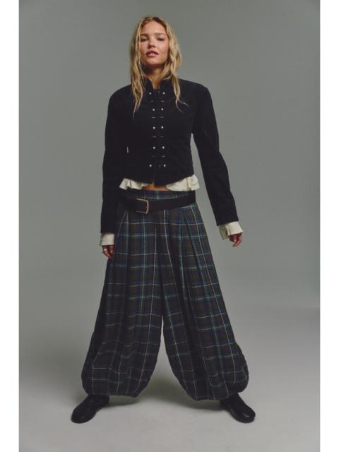 FREE PEOPLE Moonflower Plaid Pull-On Balloon Pants