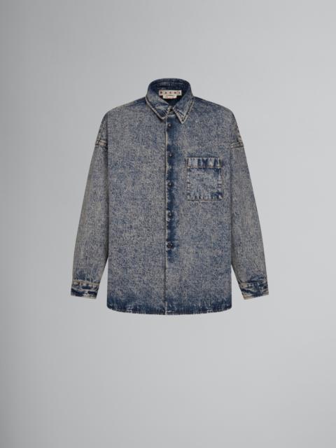 Marni PINK MARBLE-DYED DENIM SHIRT