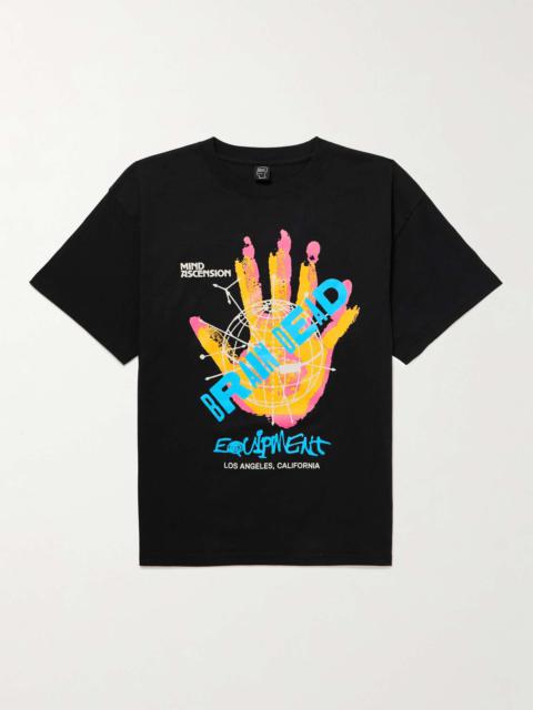 BRAIN DEAD Equiptment Mind Hand Printed Cotton-Jersey T-Shirt