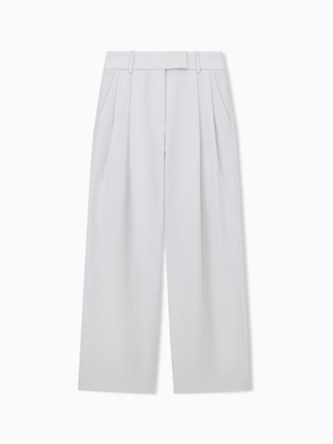 GIORGIO ARMANI TROUSERS WIDE-LEG WITH DOUBLE PLEATS IN SILK CREPE CADY