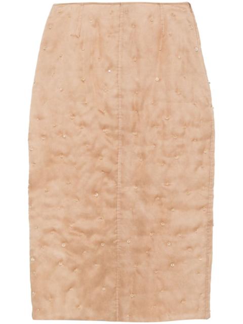 FABIANA FILIPPI bead-detailing midi skirt