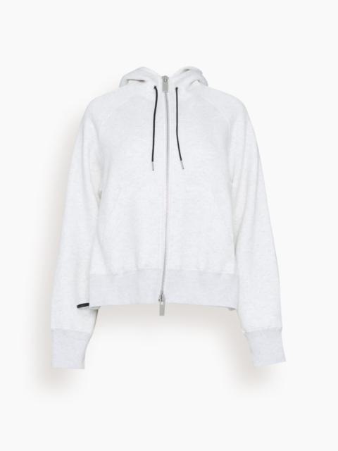 sacai Cotton Jersey Hoodie in Off White