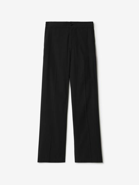 Cotton Blend Tailored Trousers