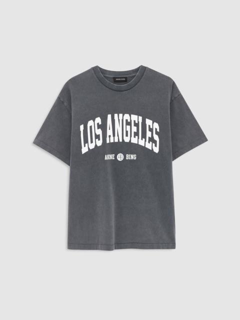 ANINE BING Cade Tee Los Angeles University - Washed Grey