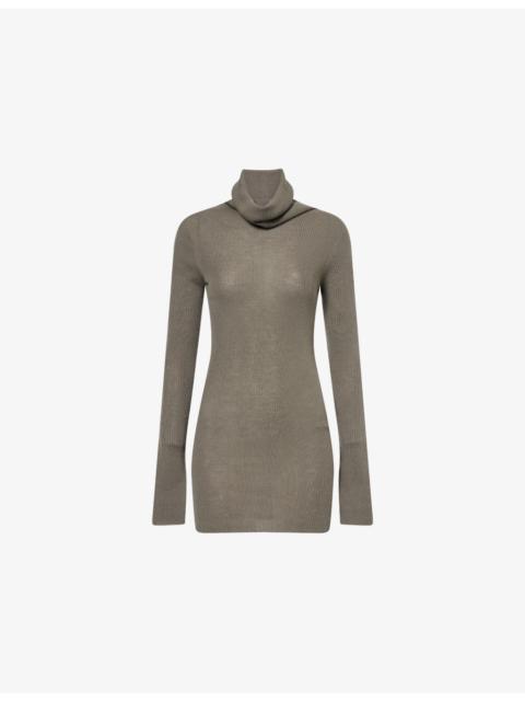 Rick Owens Long-Sleeve Roll-Neck Virgin-Wool Top