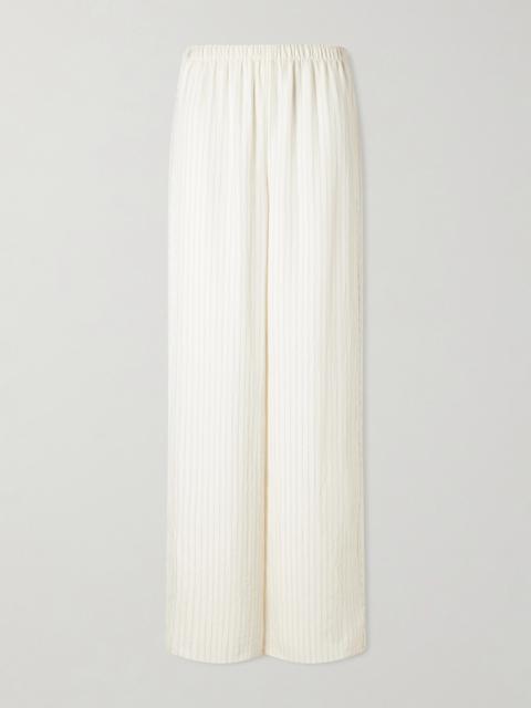 Theory Striped Woven Wide-leg Pants