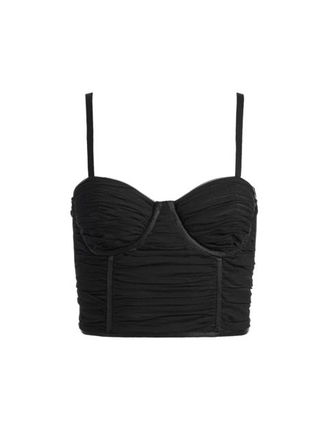 Alice + Olivia DAMIA RUCHED BUSTIER TOP