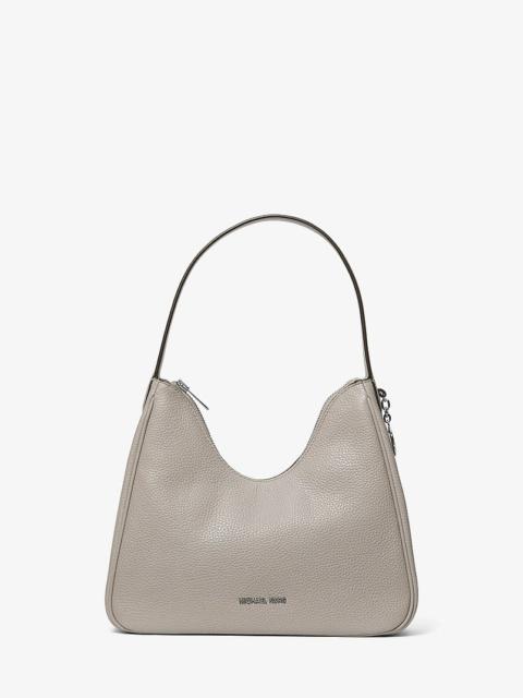 MICHAEL KORS Nayla Small Pebbled Leather Hobo Shoulder Bag
