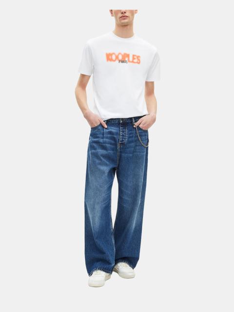 The Kooples T-SHIRT WITH WHITE TAG SCREEN PRINTING