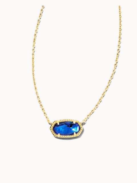 KENDRA SCOTT Elisa Gold Pendant Necklace in Navy Abalone