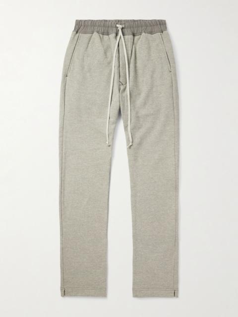 Rick Owens DRKSHDW Berlin Straight-Leg Shell-Trimmed Cotton-Blend Jersey Sweatpants Gray
