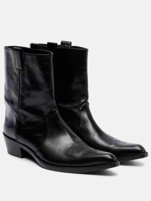 KHAITE Clive leather ankle boots