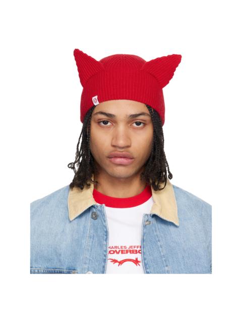 CHARLES JEFFREY LOVERBOY Red Ears Rib Beanie