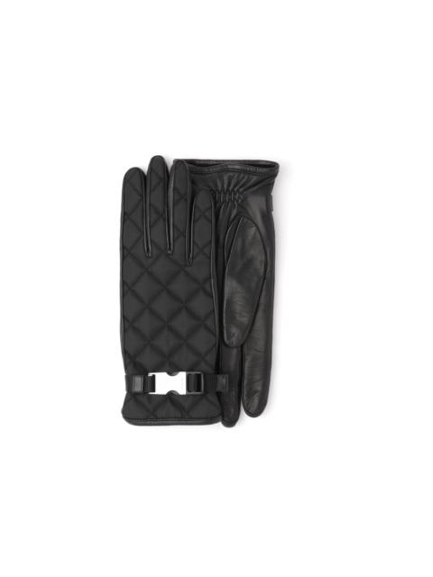 Prada Quilted nylon and nappa leather gloves