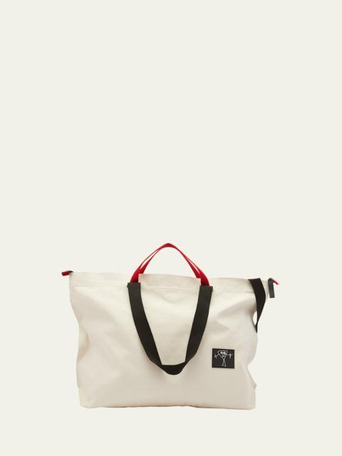 Plan C Large Pili and Bianca Canvas Shopper Tote Bag