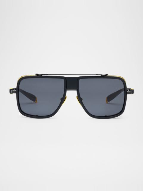Balmain O.R. Aviator Acetate Sunglasses