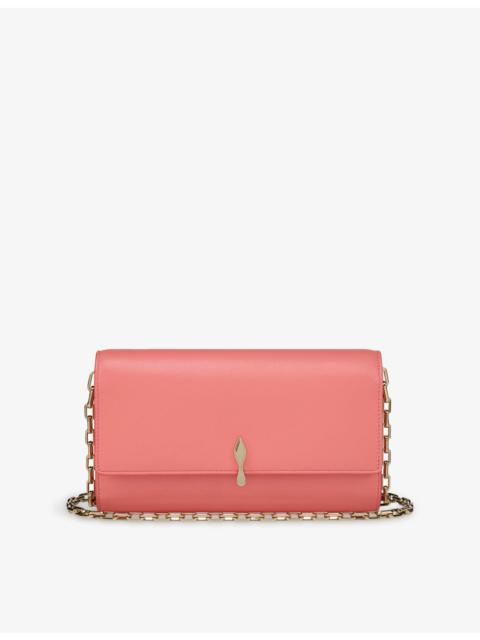 Christian Louboutin Bettina Metallic Leather Wallet-on-Chain