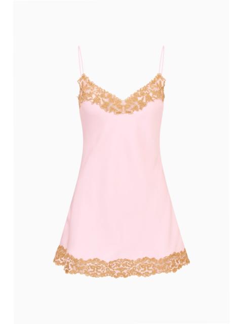 LoveShackFancy Zulla Lace Charmeuse Slip Dress