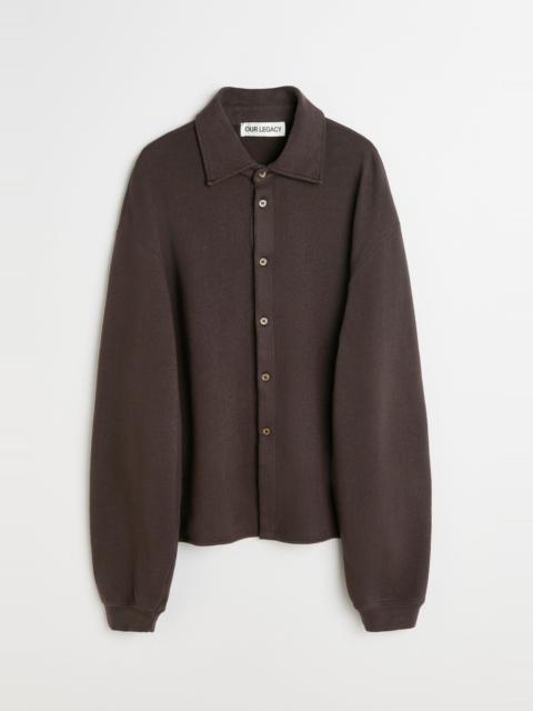 Our Legacy Recovery Shirt Deep Brown Fuzzy Fleece