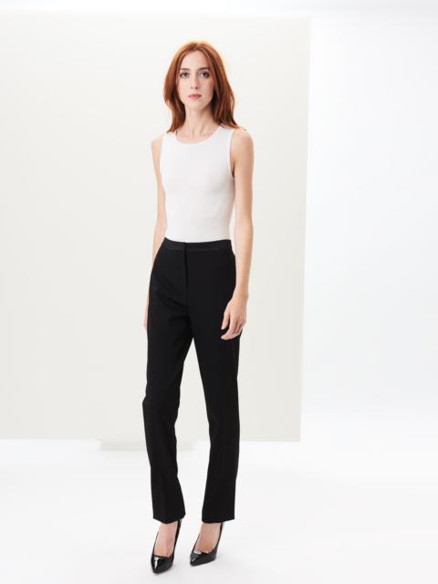 Oscar de la Renta CASHMERE SILK JEWEL NECK TANK