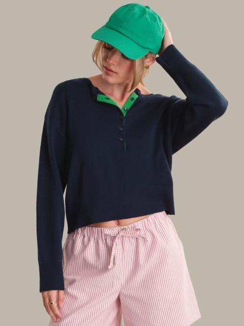 525 america Callen: Contrast Henley Pullover