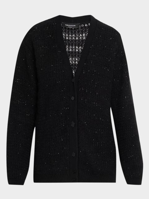 FABIANA FILIPPI Sequin Wool-Mohair Cardigan