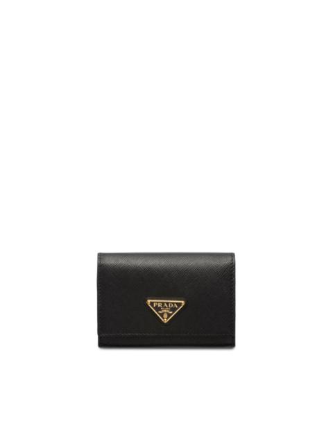 triangle-logo leather cardholder