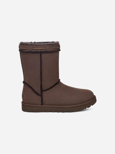 UGG ® Women's Classic Short Shearling Braid Sheepskin Classic Boots in Chocolate