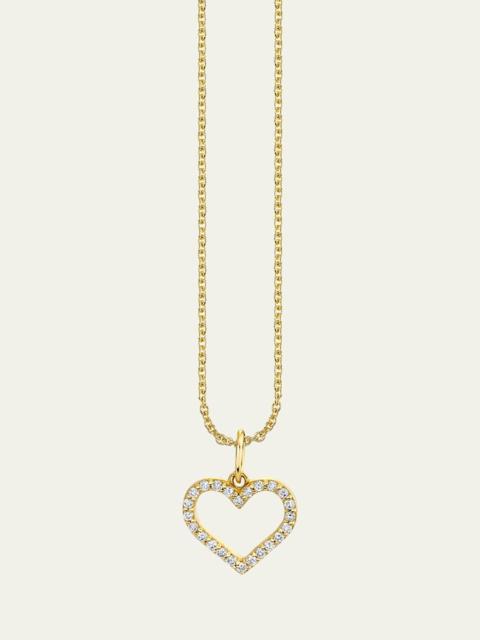 SYDNEY EVAN 14K Yellow Gold Open Heart Charm Necklace
