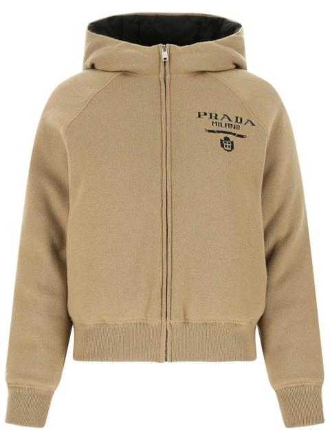 Prada logo-jacquard jacket