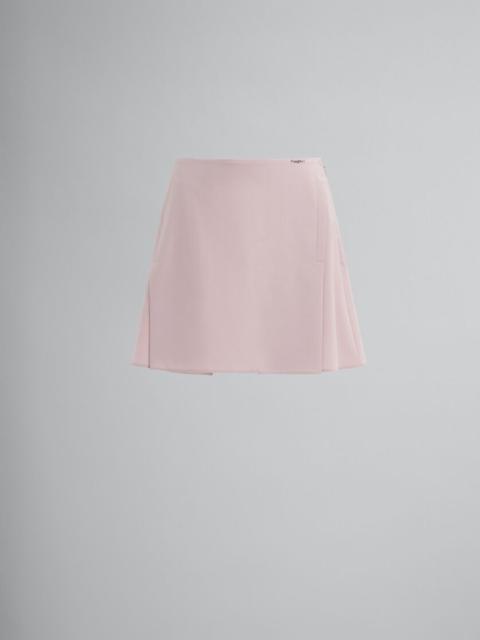 Marni PINK STRETCH WOOL MINI SKIRT