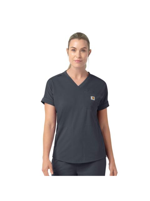 Carhartt Women's Force Cross-Flex Knit V-Neck Scrub Top