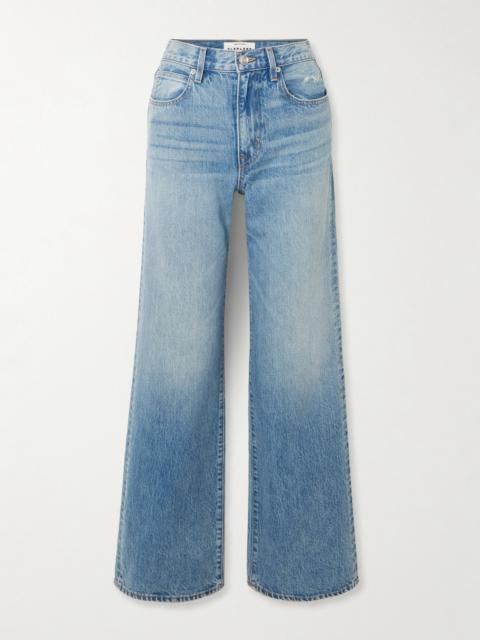 SLVRLAKE Grace Frayed Mid-rise Wide-leg Jeans
