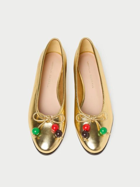 LOEFFLER RANDALL Noelle Champagne/Beads Ballet Flat