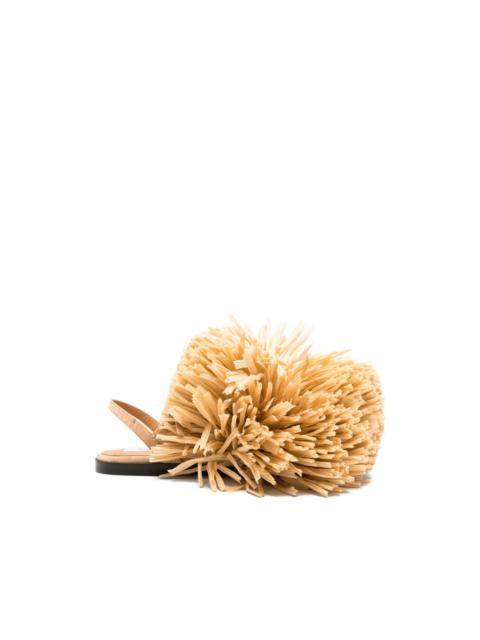 Moschino pompom slingback sandals