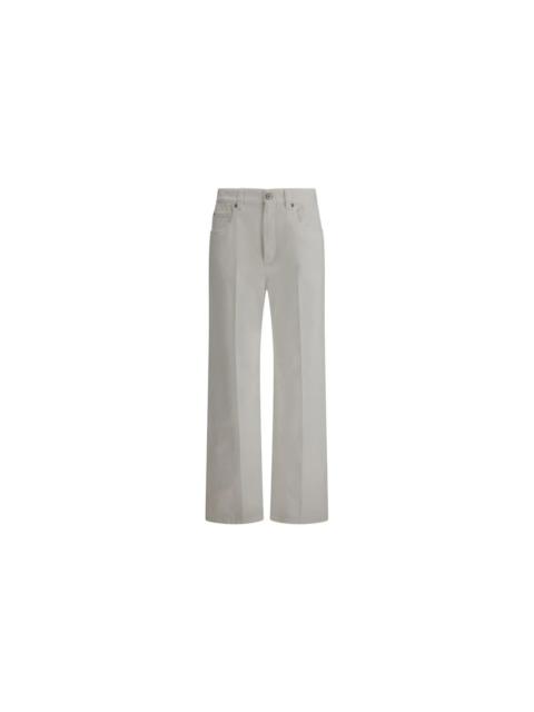 Brunello Cucinelli WORN DETAILS STRAIGHT LEG JEANS