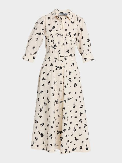 ESSENTIEL ANTWERP Jizo Belted Midi Shirtdress