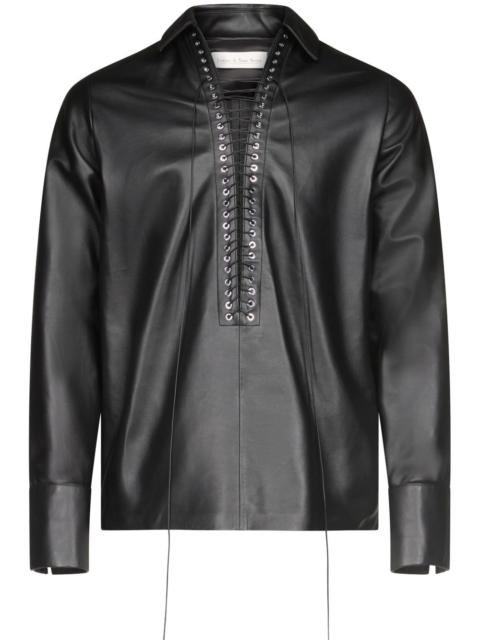 LUDOVIC DE SAINT SERNIN Alan leather shirt