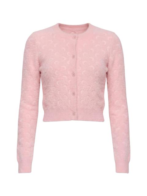 Marine Serre FLUFFY MOON JACQUARD KNIT LONG SLEEVES CARDIGAN