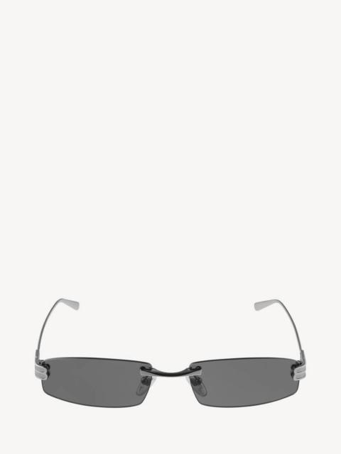 Women's Gossip Rectangle Sunglasses in Light Silver