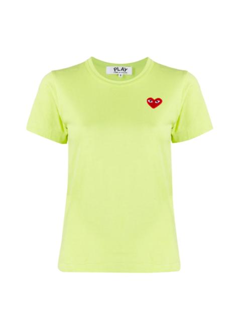 Comme des Garçons PLAY WOMENS SHORT SLEEVE TEE RED HEART - LIME