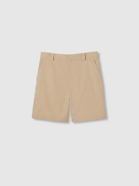 GUCCI Double cotton twill shorts with Web
