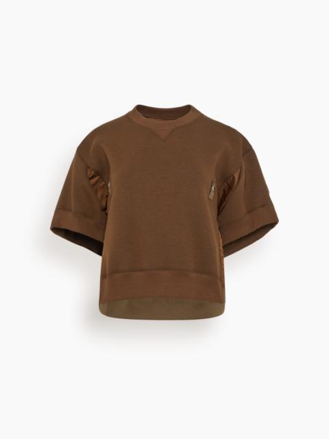 sacai Sponge Pullover in Brown
